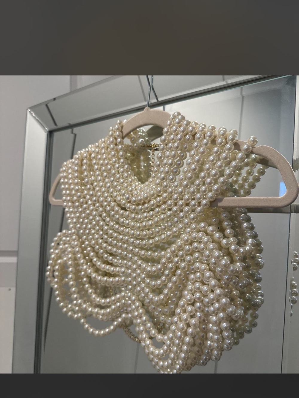 AKIRA Cream Multi-Strand Pearl Collar Necklace